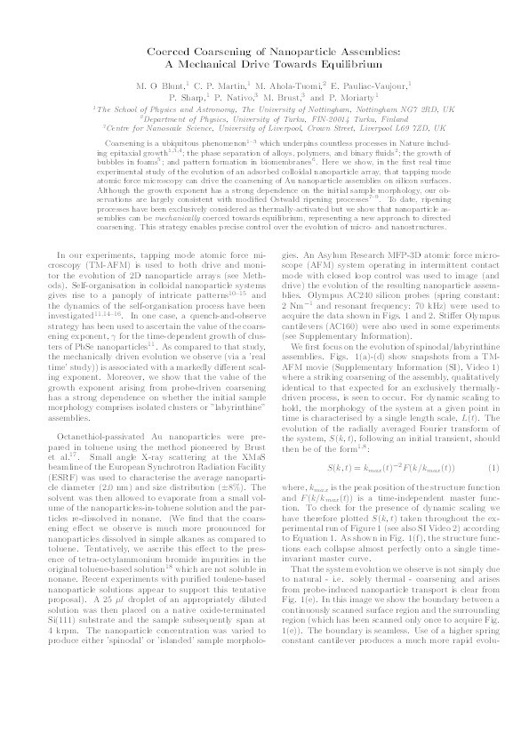 Coerced Mechanical Coarsening of Nanoparticle Assemblies Thumbnail