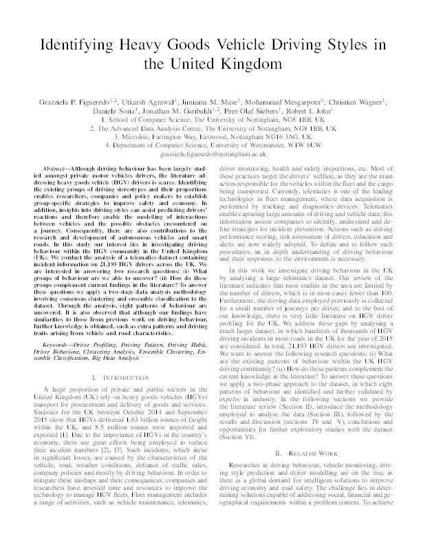 Identifying Heavy Goods Vehicle Driving Styles in the United Kingdom Thumbnail