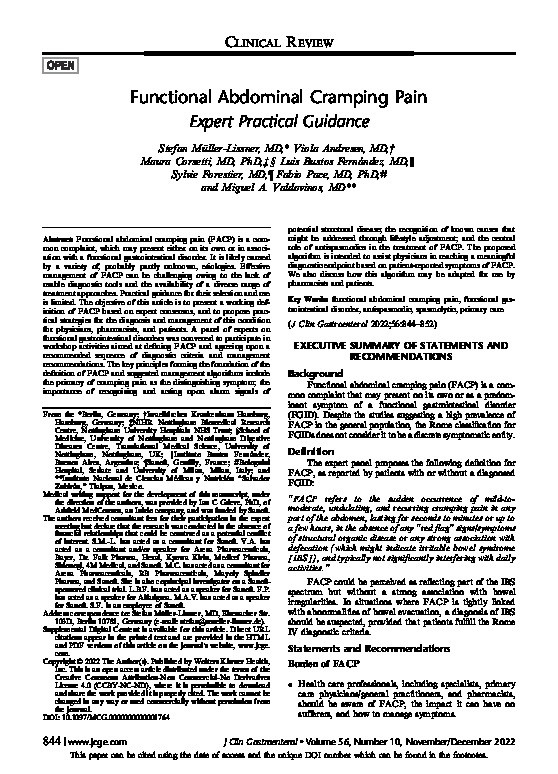 Functional Abdominal Cramping Pain: Expert Practical Guidance Thumbnail