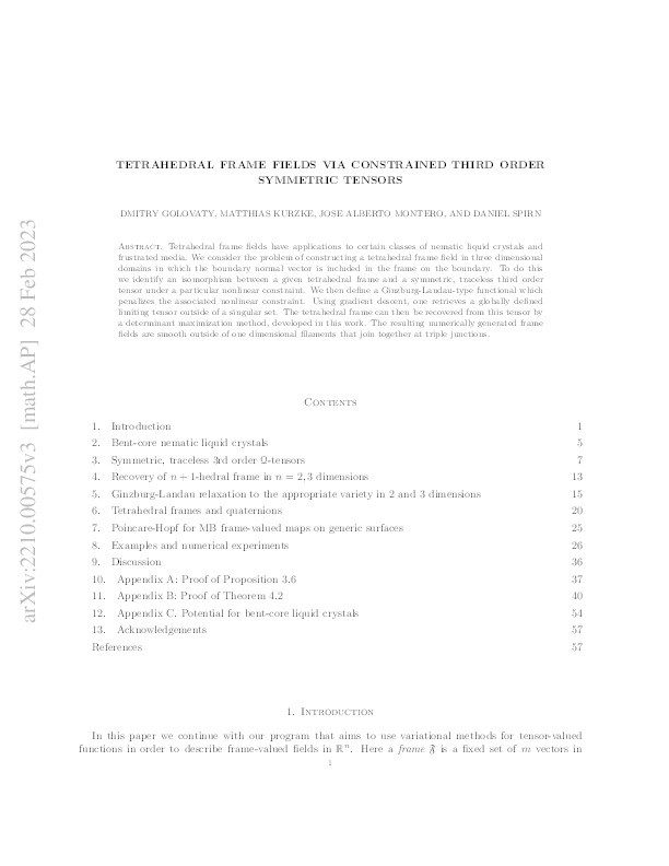 Tetrahedral Frame Fields via Constrained Third-Order Symmetric Tensors Thumbnail