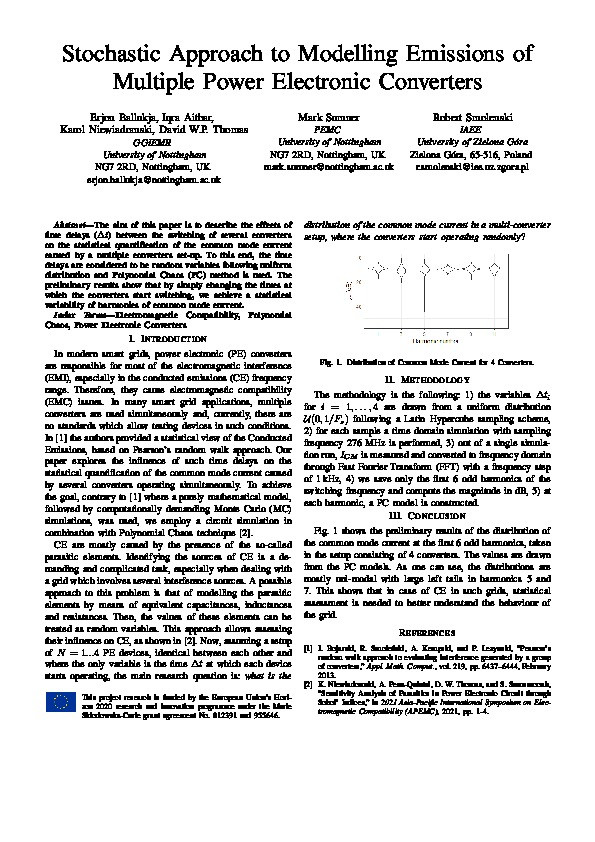 Stochastic Approach to Modelling Emissions of Multiple Power Electronic Converters Thumbnail