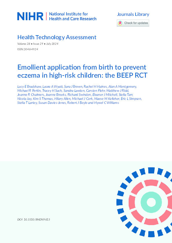 Emollient application from birth to prevent eczema in high-risk children: the BEEP RCT Thumbnail