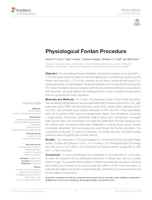 Physiological Fontan Procedure Thumbnail