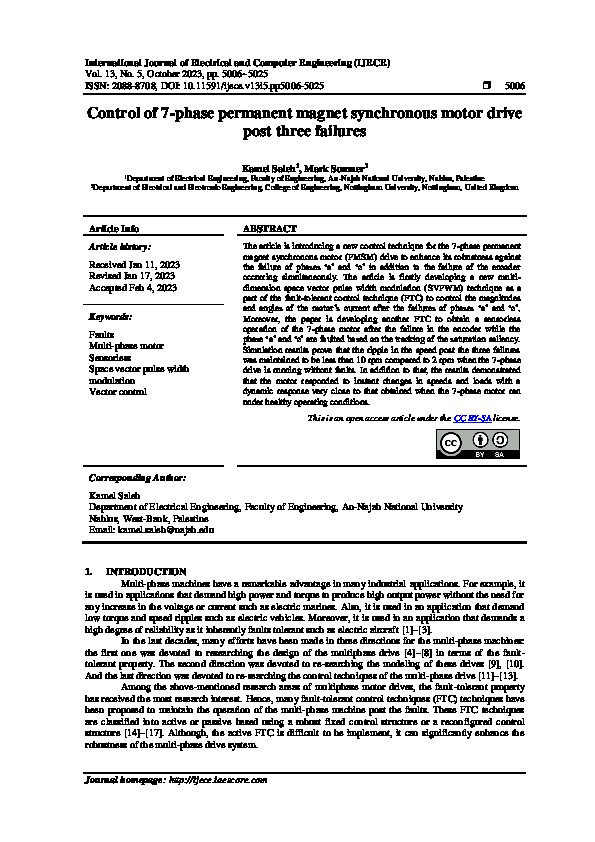 Control of 7-phase permanent magnet synchronous motor drive post three failures Thumbnail