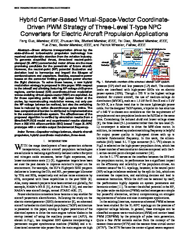 Hybrid Active PWM Strategy with Dual-Mode Modulation Waves of Three-Level T-type Converter for Aircraft Turboelectric Propulsion Systems Thumbnail