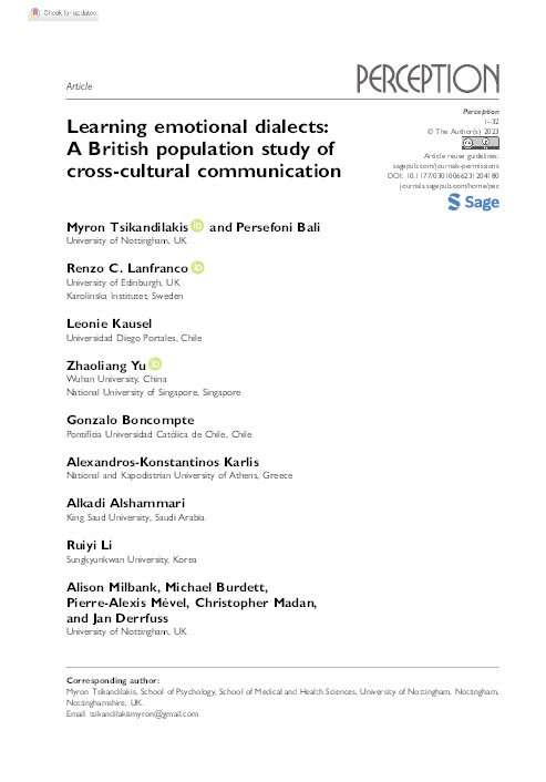 Learning emotional dialects: A British population study of cross-cultural communication Thumbnail