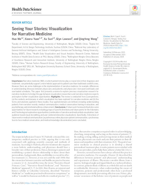 Seeing Your Stories: Visualization for Narrative Medicine Thumbnail