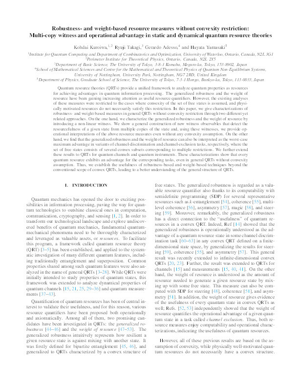 Robustness- and weight-based resource measures without convexity restriction: Multicopy witness and operational advantage in static and dynamical quantum resource theories Thumbnail