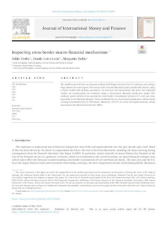 Inspecting cross-border macro-financial mechanisms Thumbnail