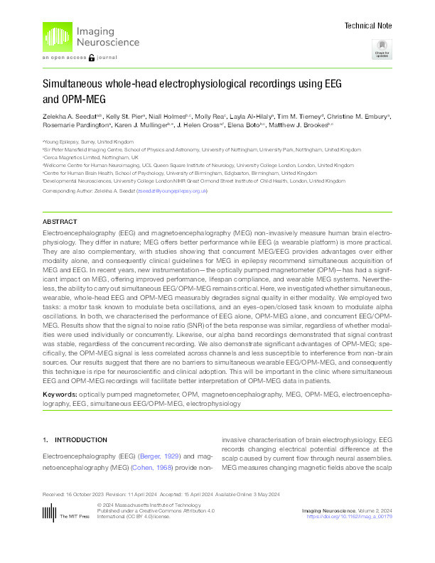 Simultaneous whole-head electrophysiological recordings using EEG and OPM-MEG Thumbnail