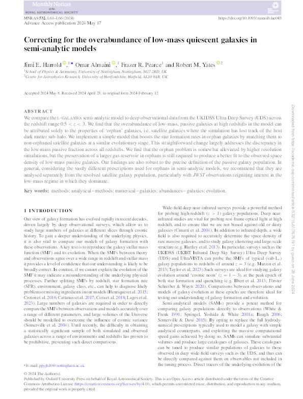 Correcting for the overabundance of low-mass quiescent galaxies in semi-analytic models Thumbnail