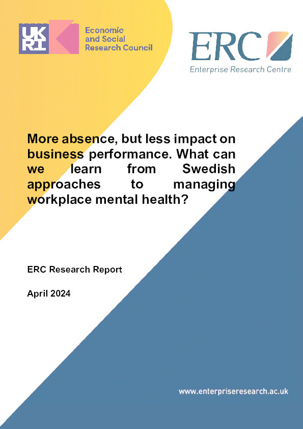 More absence, but less impact on business performance. What can we learn from Swedish approaches to managing workplace mental health? Thumbnail