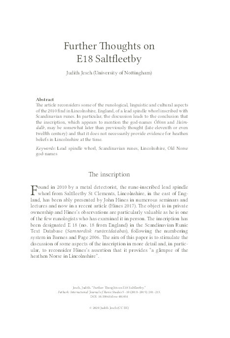 Further Thoughts on E18 Saltfleetby Thumbnail