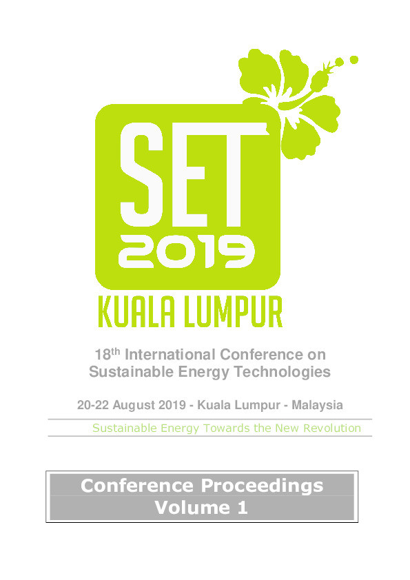 Proceedings of the 18th International Conference on Sustainable Energy Technologies (SET 2019),  20-22  August 2019, Kuala Lumpur, Malaysia Thumbnail