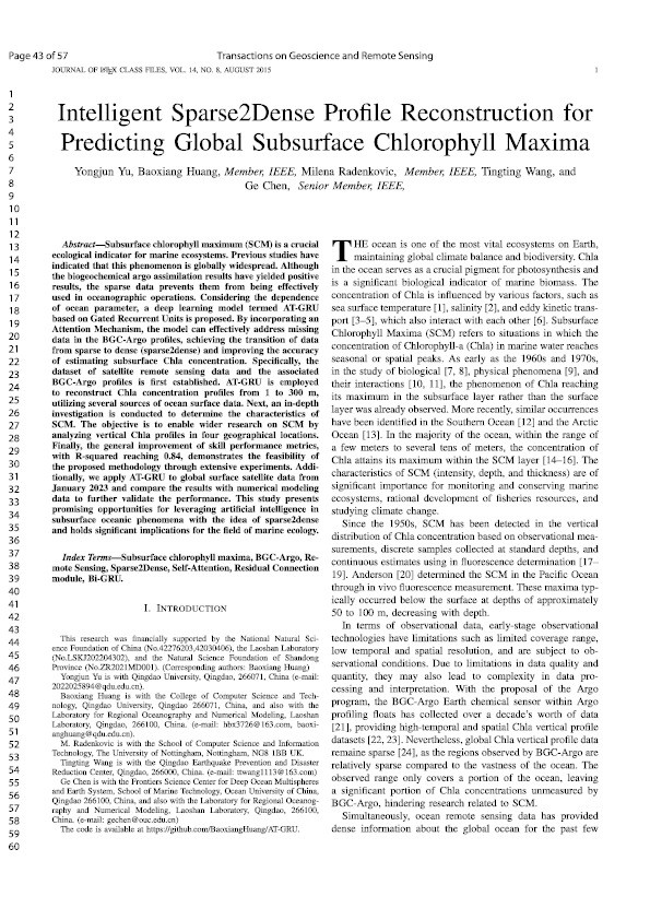 Intelligent Sparse2Dense Profile Reconstruction for Predicting Global Subsurface Chlorophyll Maxima Thumbnail