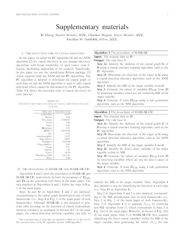 Explain the world – Using causality to facilitate better rules for fuzzy systems Thumbnail