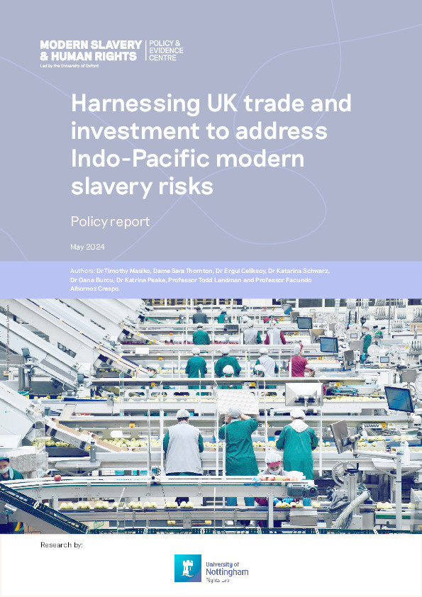 Harnessing UK Trade and Investment to Address Indo-Pacific Modern Slavery Risks Thumbnail