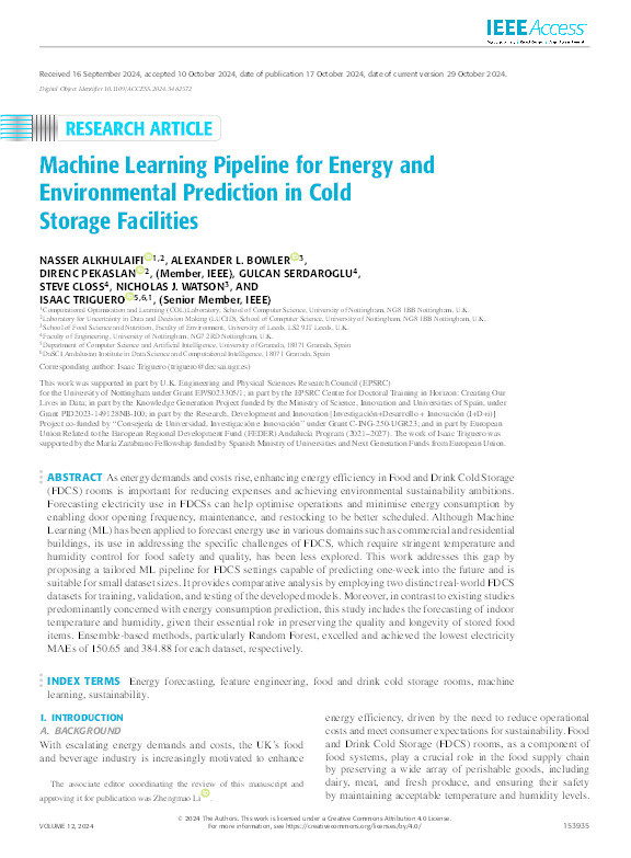 Machine Learning Pipeline for Energy and Environmental Prediction in Cold Storage Facilities Thumbnail