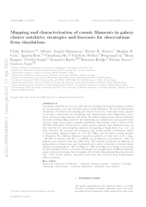 Mapping and characterization of cosmic filaments in galaxy cluster outskirts: strategies and forecasts for observations from simulations Thumbnail