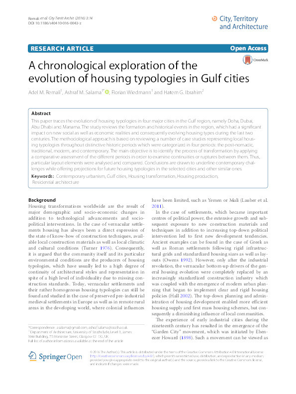 A chronological exploration of the evolution of housing typologies in Gulf cities Thumbnail