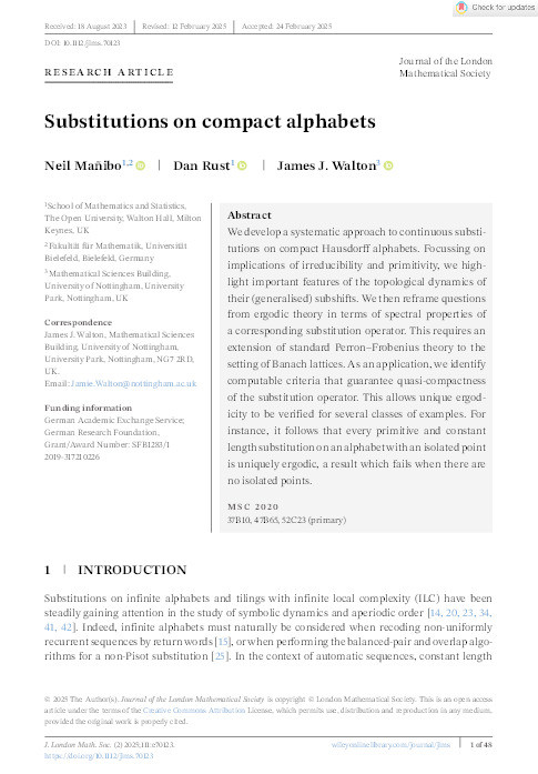 Substitutions on compact alphabets Thumbnail