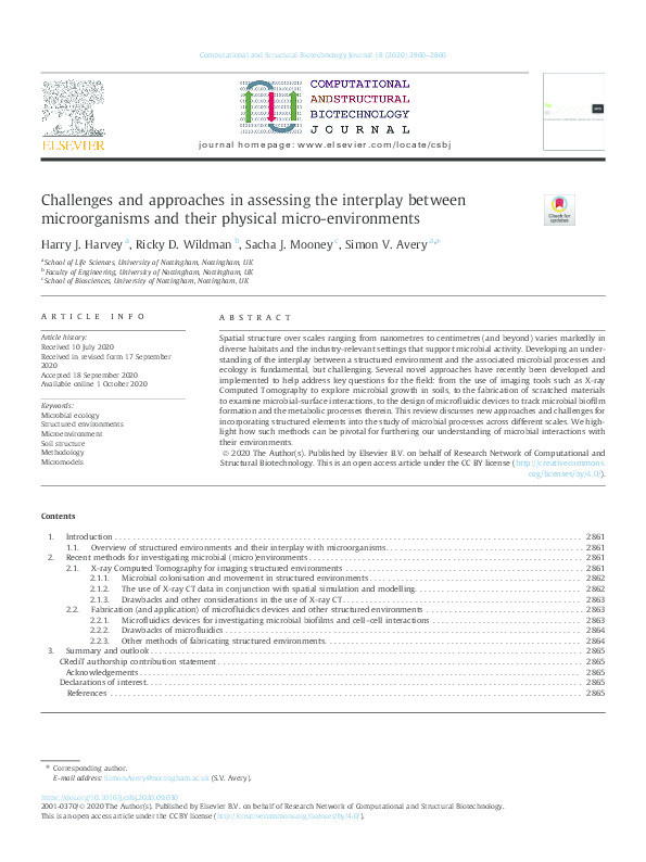 Challenges and approaches in assessing the interplay between microorganisms and their physical micro-environments Thumbnail