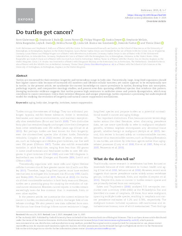Do turtles get cancer? Thumbnail
