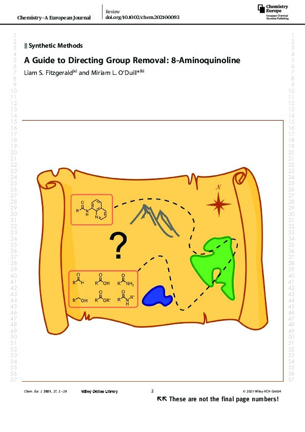 A Guide to Directing Group Removal: 8‐Aminoquinoline Thumbnail