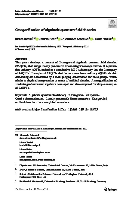 Categorification of algebraic quantum field theories Thumbnail