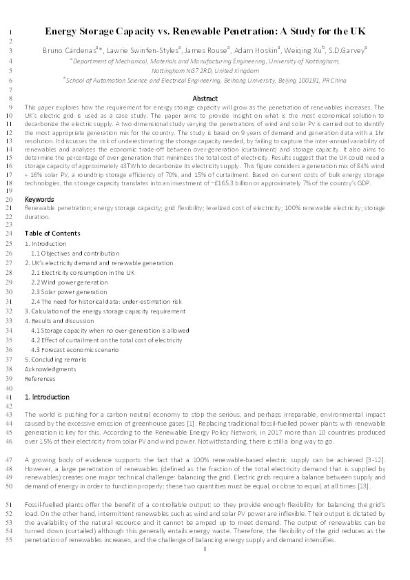 Energy storage capacity vs. renewable penetration: A study for the UK Thumbnail