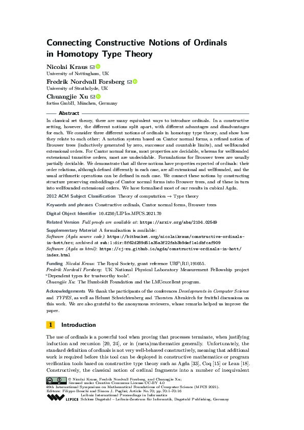 Connecting Constructive Notions of Ordinals in Homotopy Type Theory Thumbnail