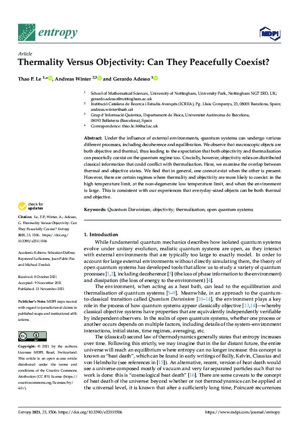Thermality versus objectivity: Can they peacefully coexist? Thumbnail