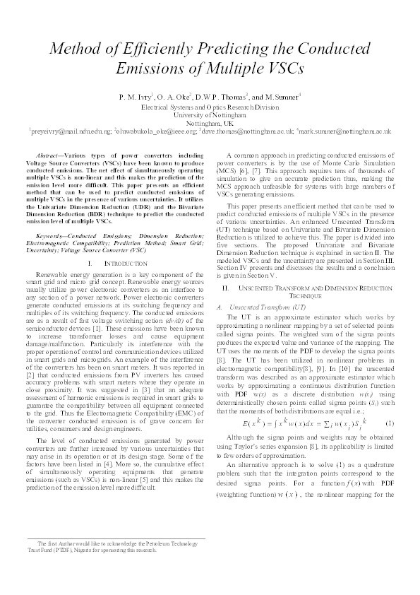 Method of efficiently predicting the conducted emissions of multiple VSCs Thumbnail