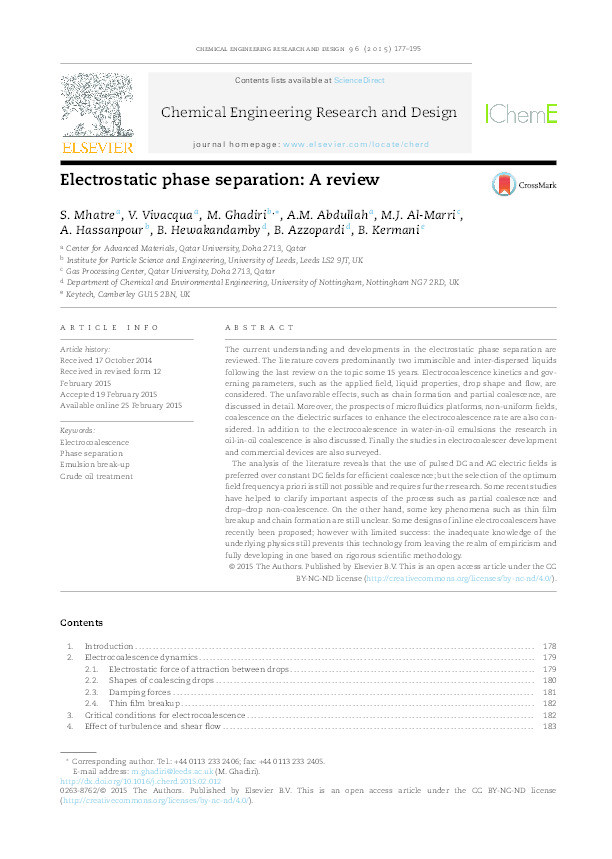 Electrostatic phase separation: a review Thumbnail