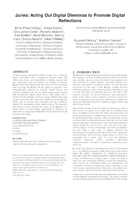 Juries: acting out digital dilemmas to promote digital reflections Thumbnail