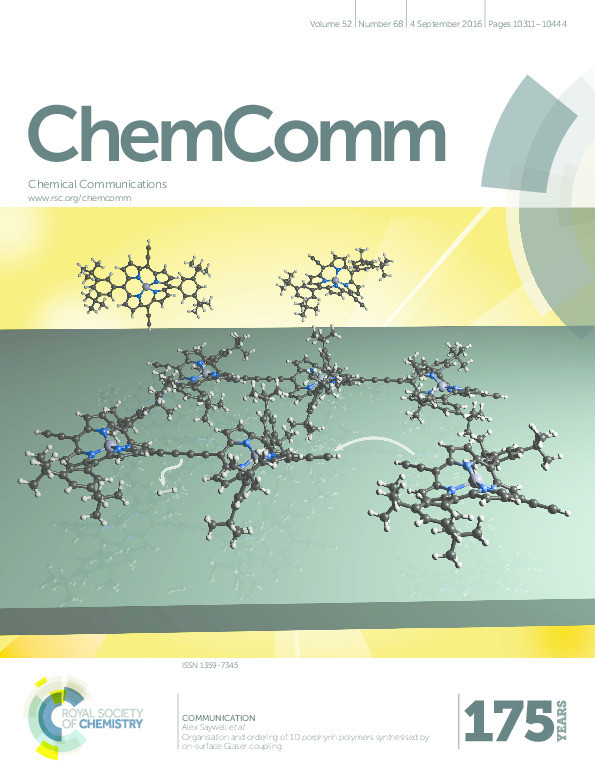 Organisation and ordering of 1D porphyrin polymers synthesised by on-surface Glaser coupling Thumbnail