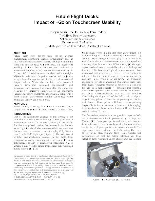 Future flight decks: impact of +Gz on touchscreen usability Thumbnail