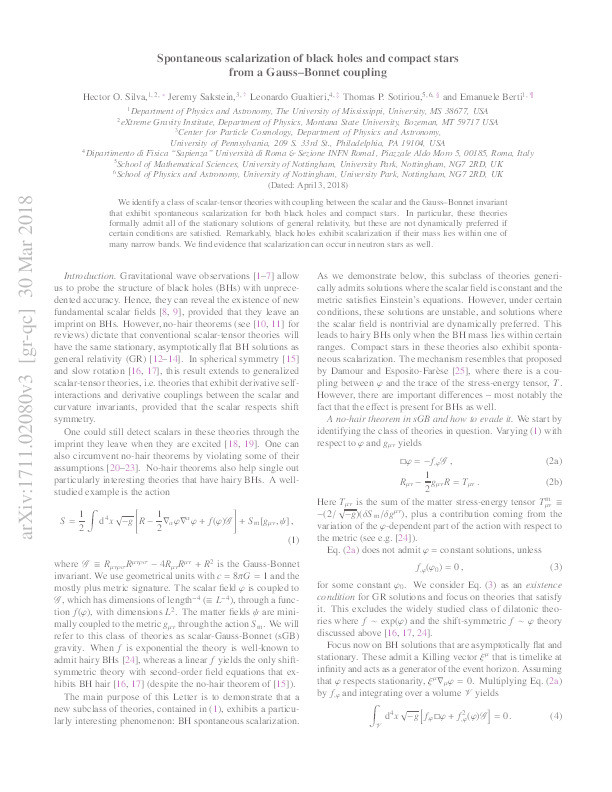 Spontaneous scalarization of black holes and compact stars from a Gauss-Bonnet coupling Thumbnail