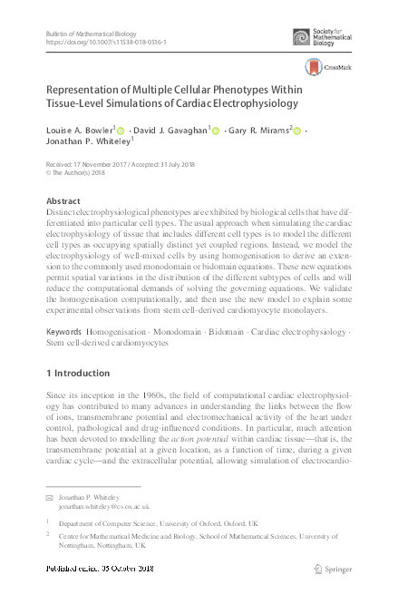 Representation of multiple cellular phenotypes within tissue-level simulations of cardiac electrophysiology Thumbnail