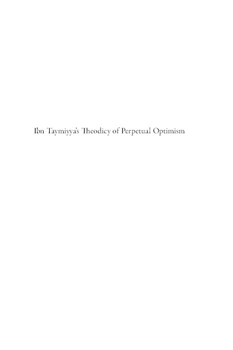 Ibn Taymiyya's theodicy of perpetual optimism Thumbnail