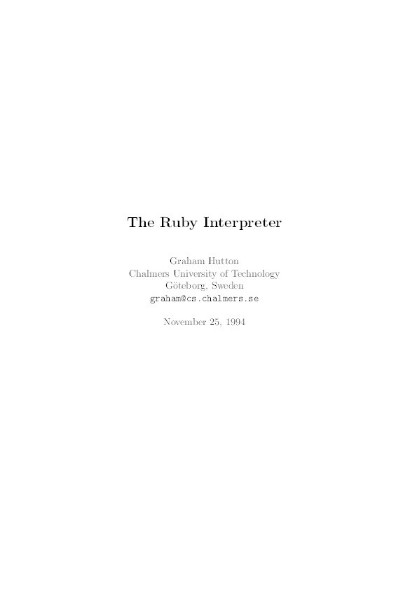 The Ruby Interpreter Thumbnail