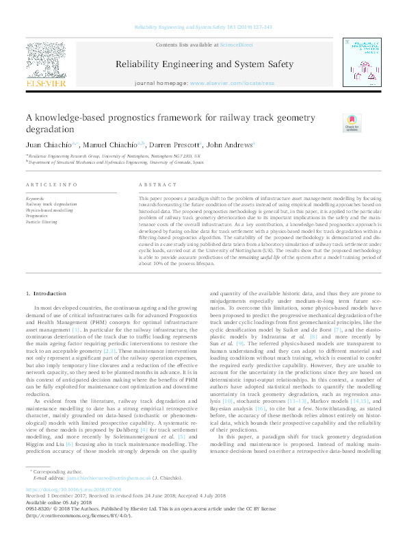 A knowledge-based prognostics framework for railway track geometry degradation Thumbnail