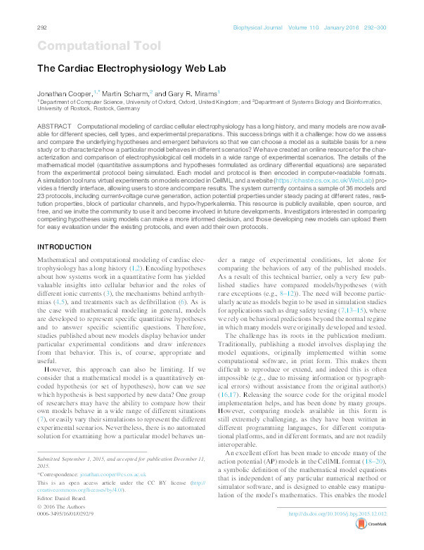 The Cardiac Electrophysiology Web Lab Thumbnail