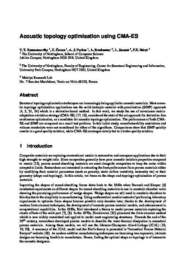 Acoustic topology optimisation using CMA-ES Thumbnail