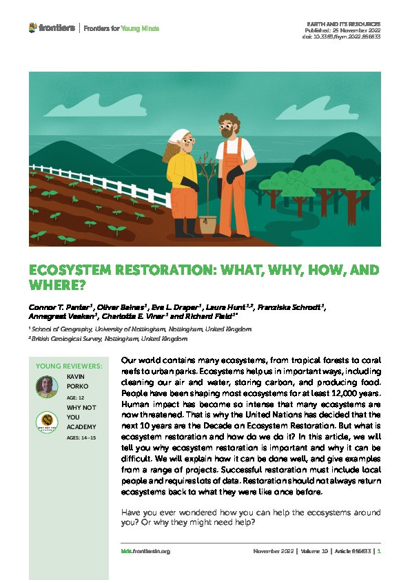 Ecosystem Restoration: What, Why, How, and Where? Thumbnail