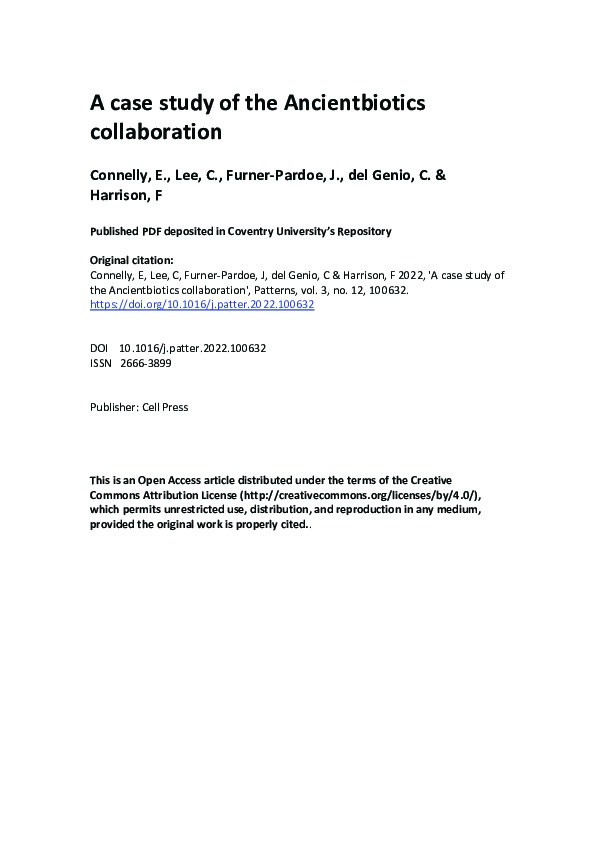 A case study of the Ancientbiotics collaboration Thumbnail