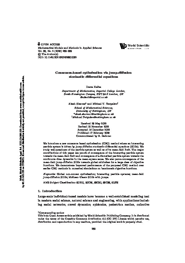 Consensus-based optimization via jump-diffusion stochastic differential equations Thumbnail
