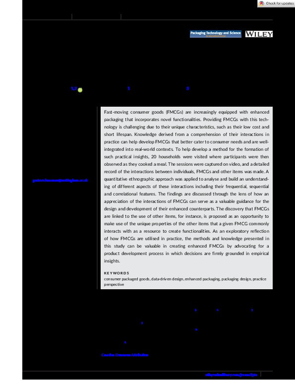 Interactions of fast-moving consumer goods in cooking: Insights from a quantitative ethnographic study Thumbnail