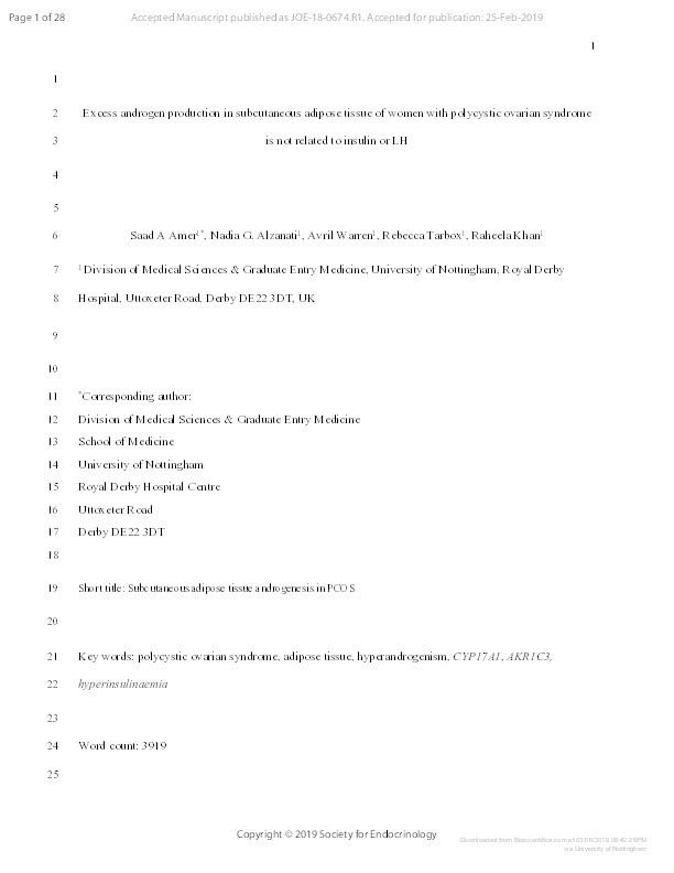 Excess androgen production in subcutaneous adipose tissue of women with polycystic ovarian syndrome Thumbnail
