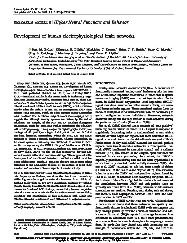 Development of human electrophysiological brain networks Thumbnail